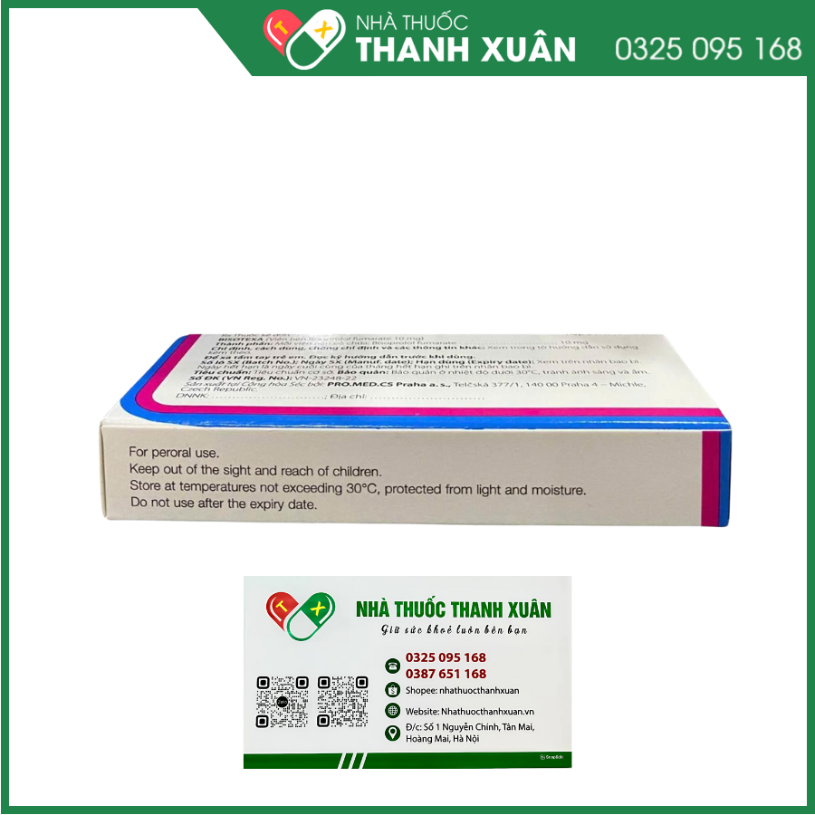 Bisotexa 10 mg điều trị tăng huyết áp, đau thắt ngực, suy tim mạn ổn định kèm suy giảm chức năng tâm thất trái